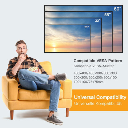 TV Wandhalterung Neigbare Halterung für 26-60 Zoll Fernseher bis zu