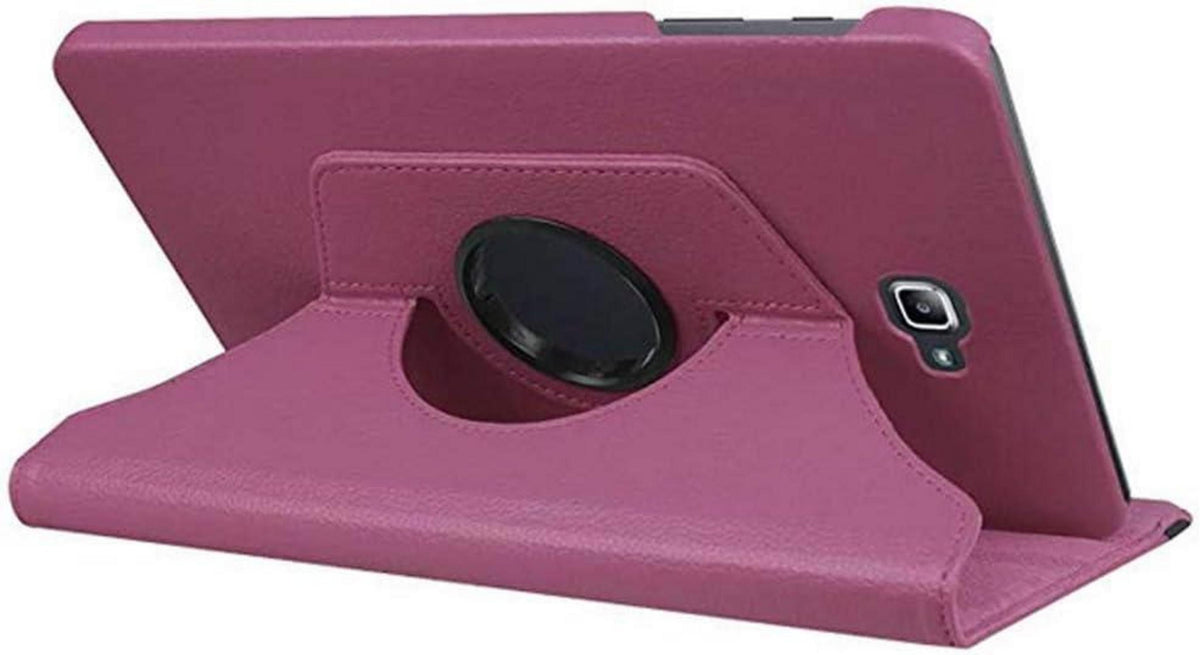 Lila Tablet Hülle für Samsung Tab A6 10.1 360°Drehung Standfunktion PU Cover