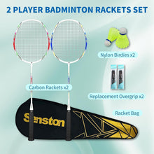 Graphit Badminton Set Profi Schläger Leichtgewicht Federball