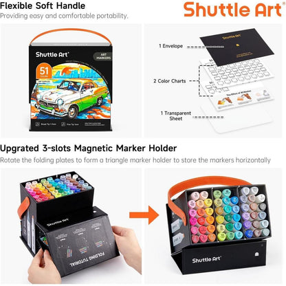 Shuttle Art Alkohol Marker Set 50 Stifte, Nr.0