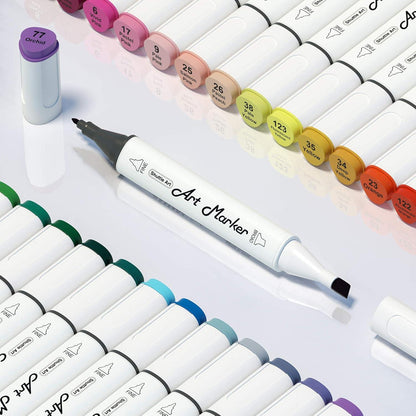 Alkohol Marker Set 50 Stifte doppelseitige Graphic Marker für Kinder & Erwachsene