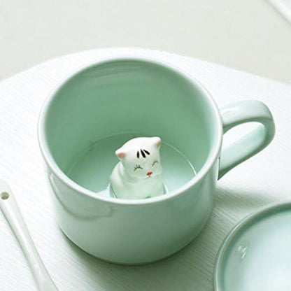 Keramik-Tier-Becher 3D Morgen-Schale Geschenk 230ml