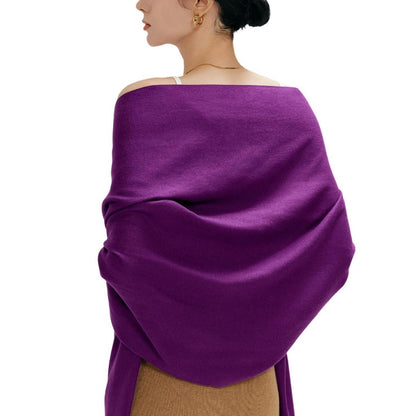 Damen Schal Baumwolle Warm Violett Stola