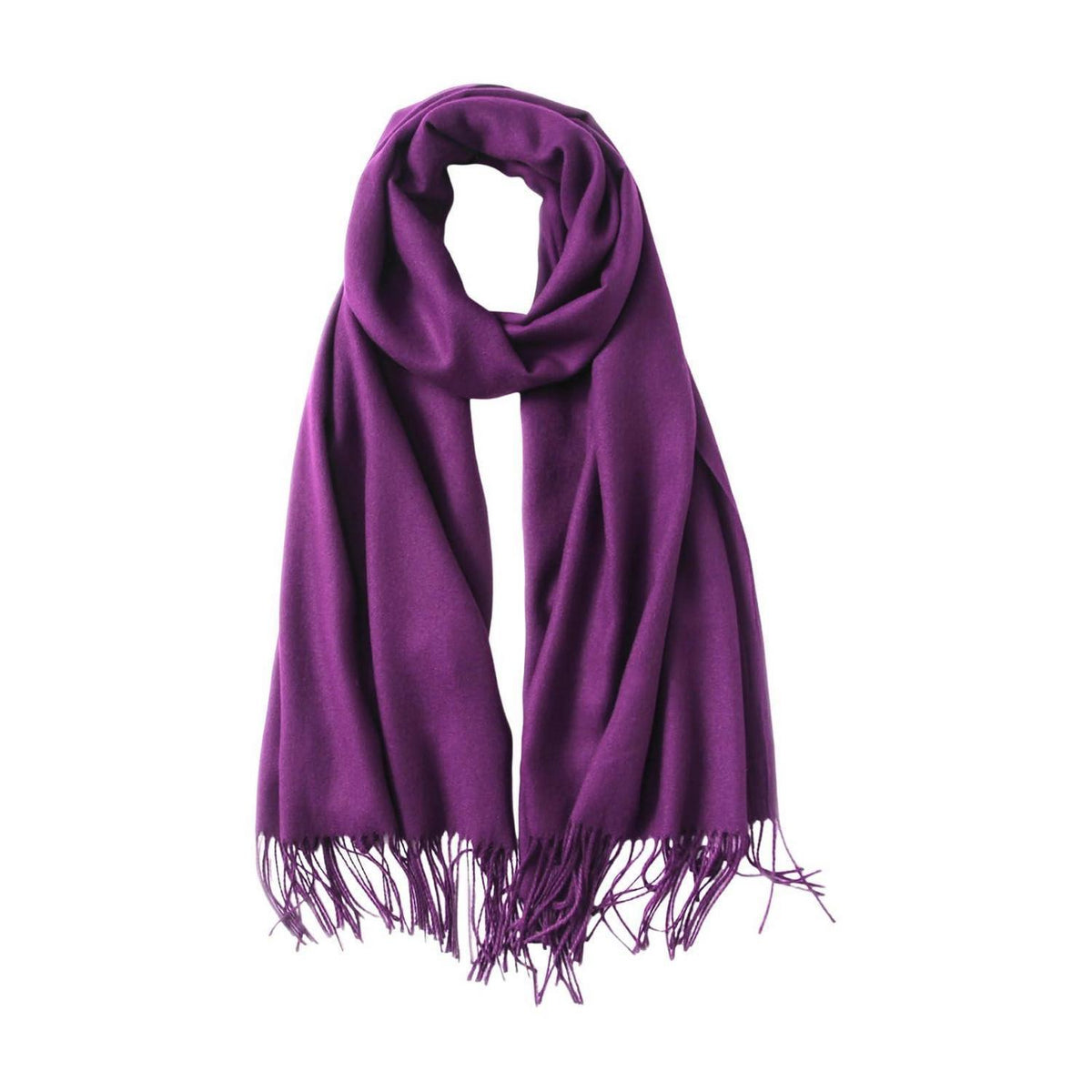 Damen Schal Baumwolle Warm Violett Stola