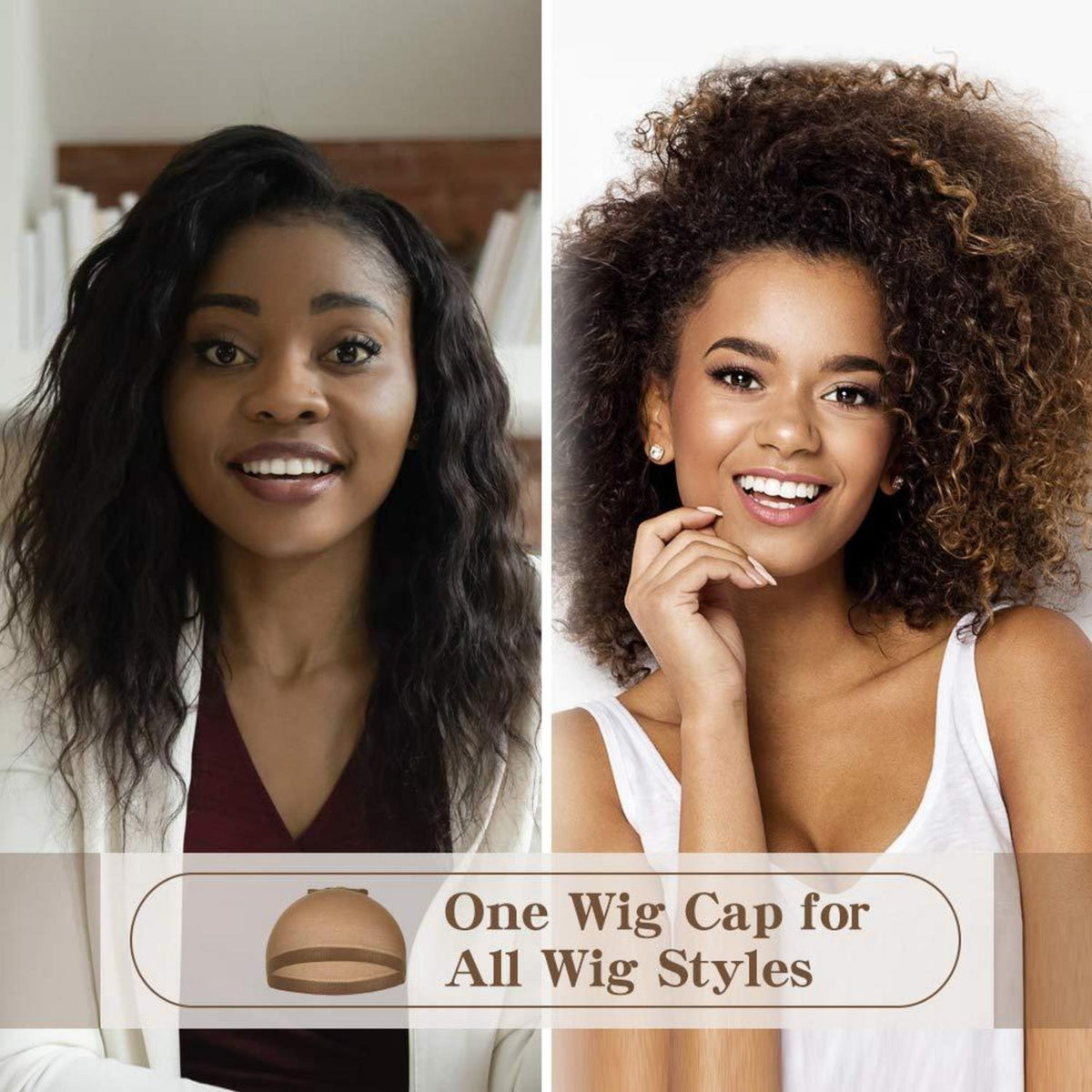 Dreamlover Haarnetz Wig Cap 12 Stücke Braun Rutschfest