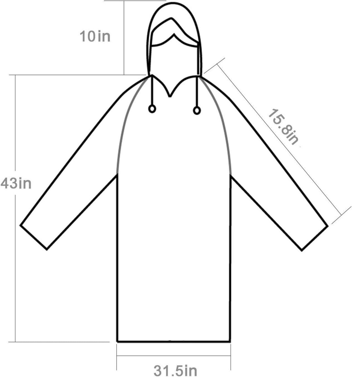 Einweg Regenponcho Transparent Kapuze 5er Pack - Wasserdicht & Robust