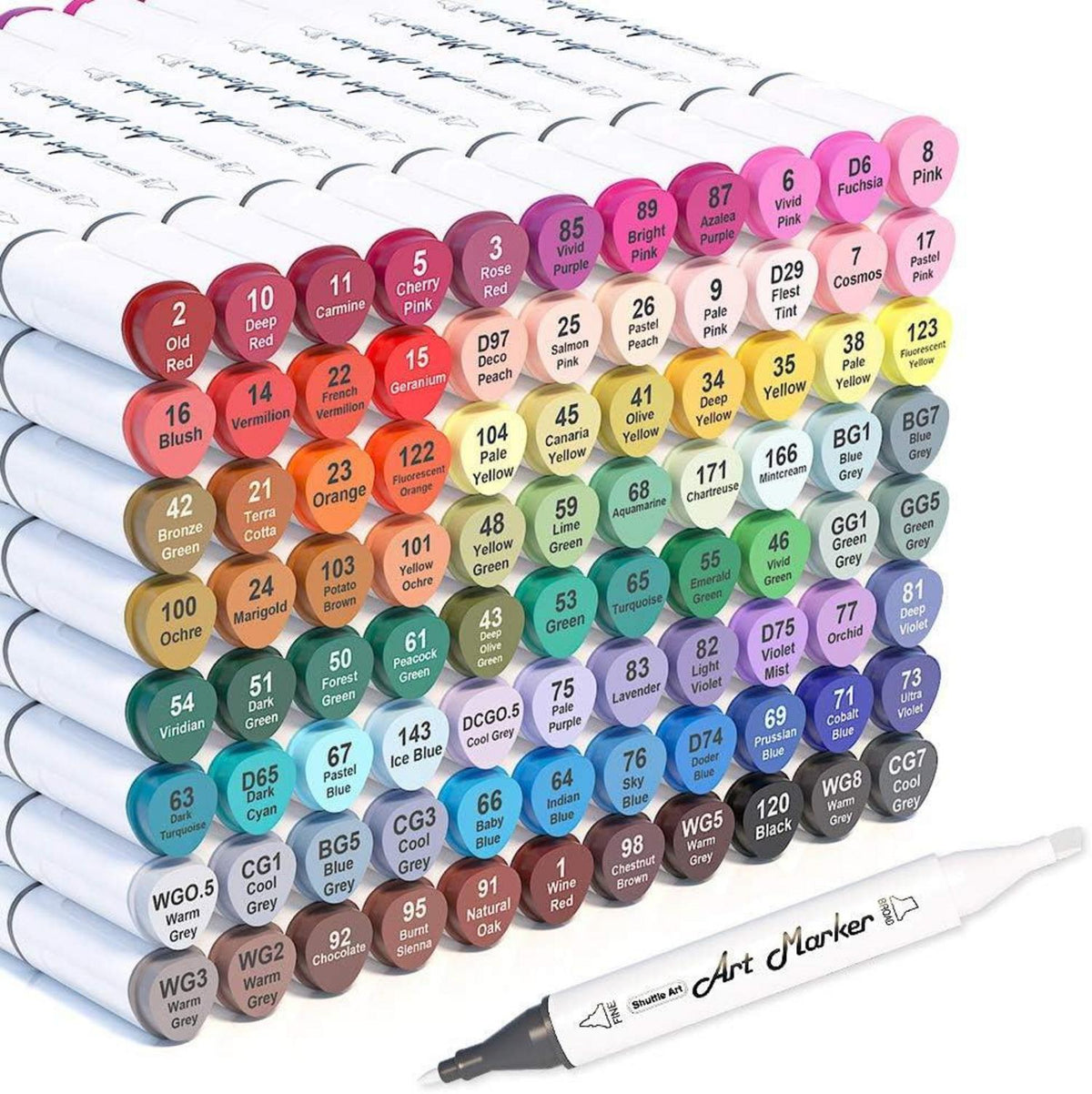 88 bunte Alkohol Marker Set, doppelseitige Stifte für Zeichnen