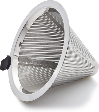 Pour Over Kaffeebereiter 1L Glas Edelstahl Filter Korkdeckel
