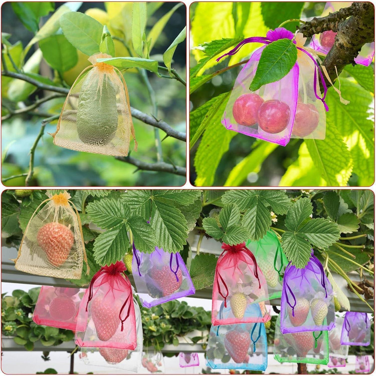 100 Organzasäckchen bunt – 10x15 cm – Geschenkbeutel & Schmuckaufbewahrung