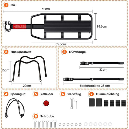 Fahrradgepäckträger Mountainbike Aluminiumlegierung bis
