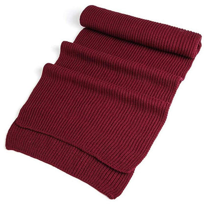 Herren Strickschal warm rot Acryloptik 185x38cm