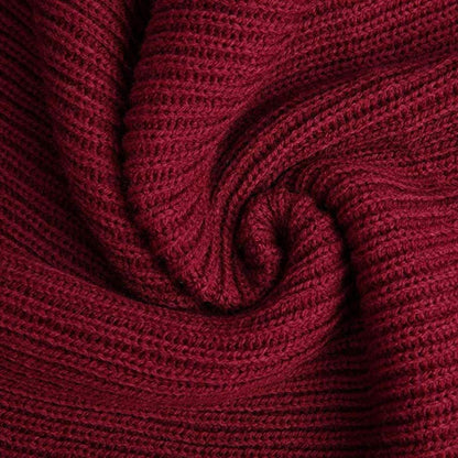 Herren Strickschal warm rot Acryloptik 185x38cm