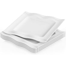 6-teiliges Porzellan Dessertteller Set Cremeweiß - Malacasa