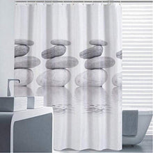 Duschvorhang Grau Textil Pebble Schimmelresistent Wasserabweisend