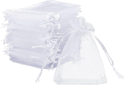 Organza Säckchen Weiß Schmucksäckchen 7x9 cm 120 Stück