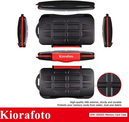Kiorafoto 36 Slots SD Karten Aufbewahrung Hülle für TF SD CF Speicherkartenhalter Case IPX5 Wasserdicht