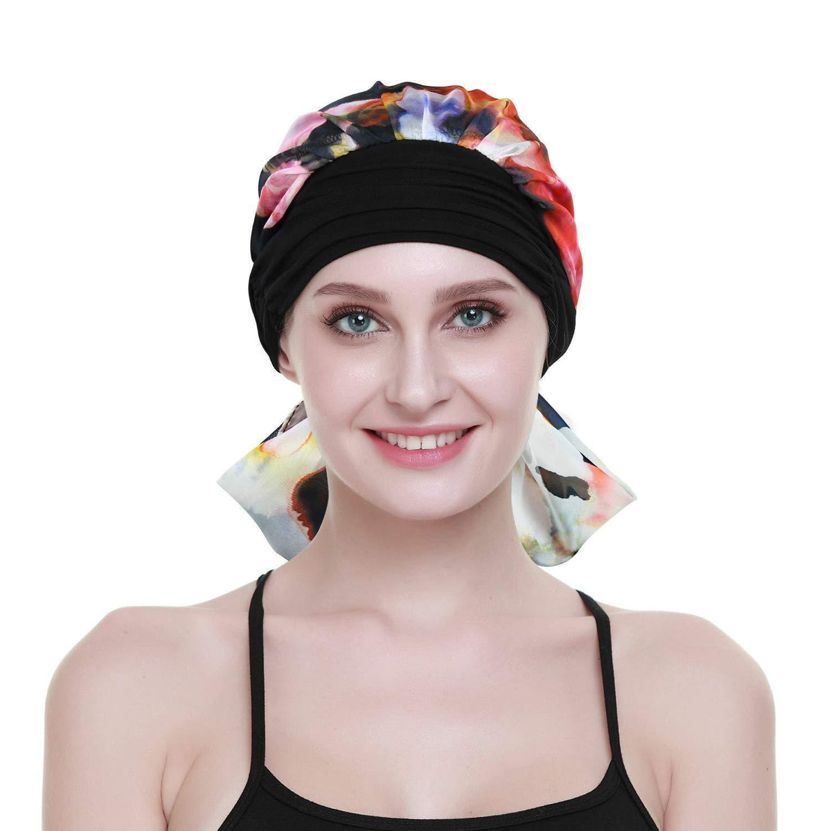 Chemo Kopftuch Bambus Viskose Multicolor Rot