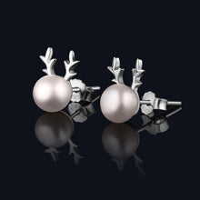 Perlen Ohrringe Damen 925 Sterling Silber Ohrstecker 6mm