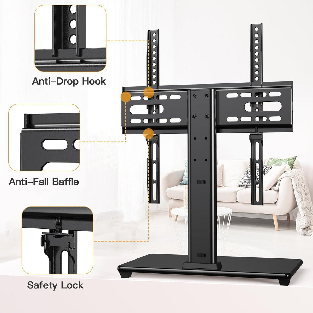 TV Ständer Universal 26-55 Zoll bis 40kg VESA 400x400mm höhenverstellbar stabil