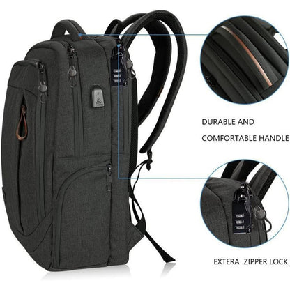 KROSER Laptop Rucksack 17,3 Zoll Wasserabweisend