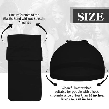 12er Pack Schwarz Weiches Haarnetz für Perücken und Lace