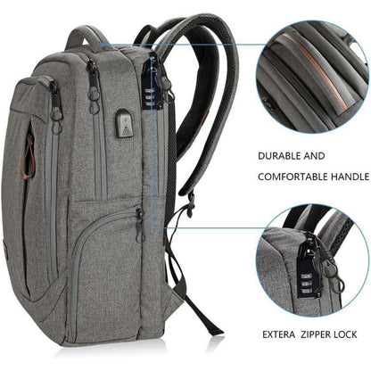 KROSER Laptop Rucksack 17,3 Zoll Handgepäck USB
