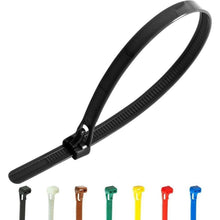 Wiederverschließbare Kabelbinder Schwarz 300mm - 100er Set