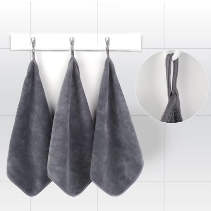 Mikrofaser Abschminktücher waschbar Make-Up Entferner 30x30 cm 6er Grau