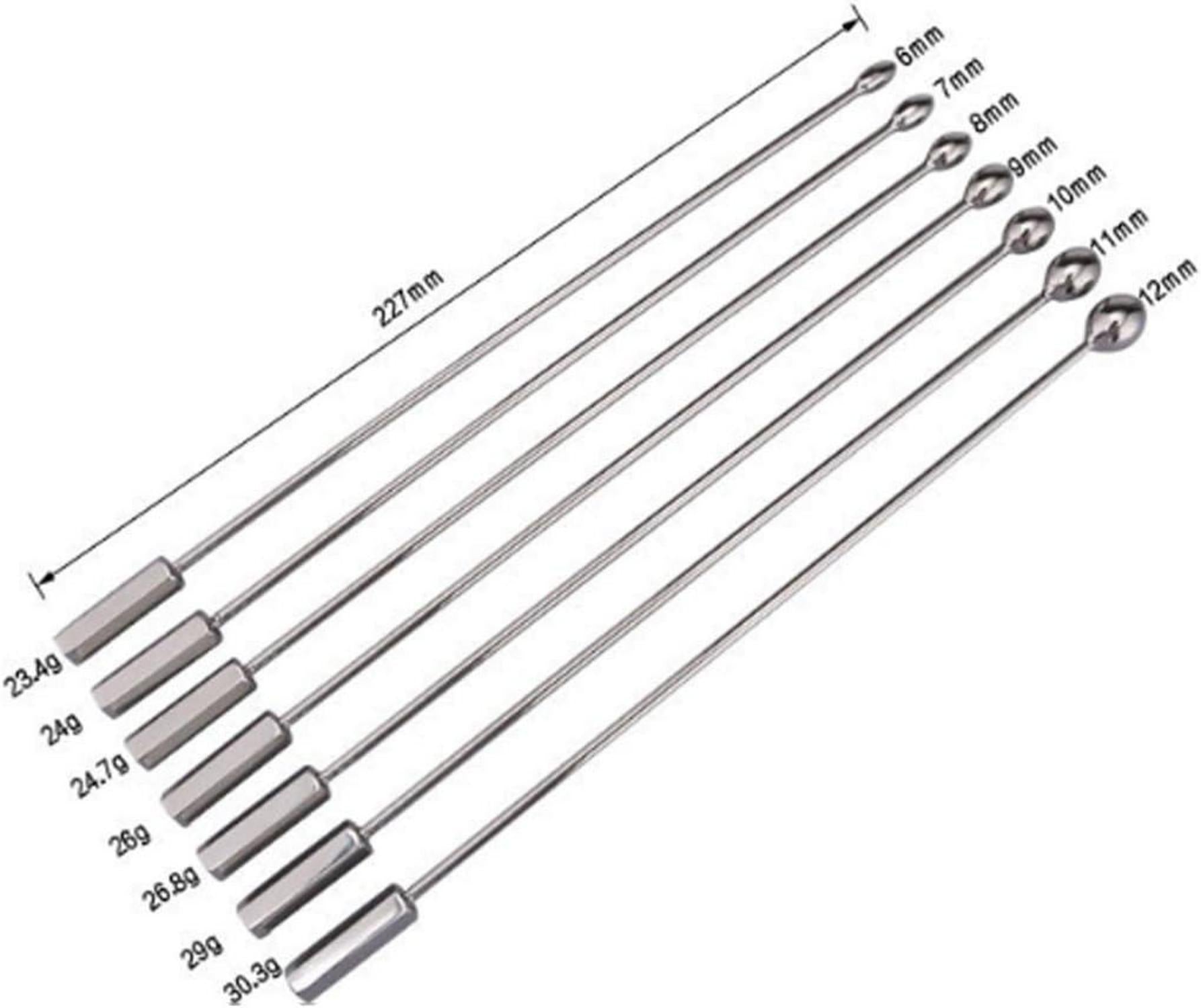 Edelstahl Penis Plug Urethral Dilatoren 7 Größe 10mm