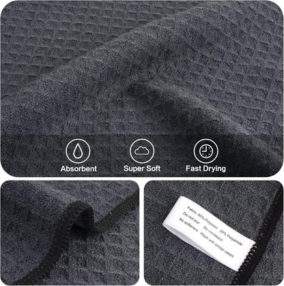 Mikrofaser Reinigungstücher Set Super Weich Saugstark Grau 30x30cm 6er
