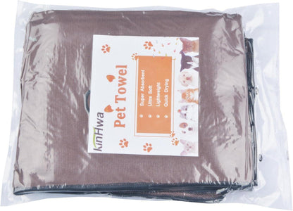 Mikrofaser Hund Badetuch für Hunde und Katzen 76x127cm Braun