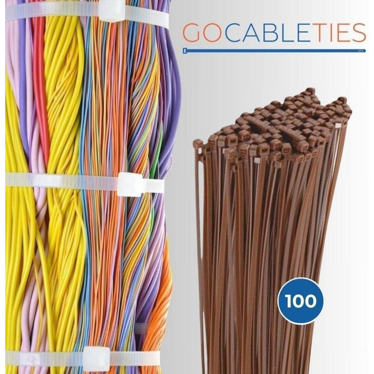 100 Kabelbinder Braun 150mm – Robust & UV Beständig