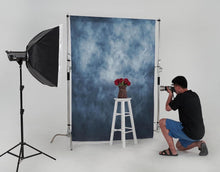 Blauer Mikrofaser Fotografie Hintergrund 2,5x2,5m Faltbar