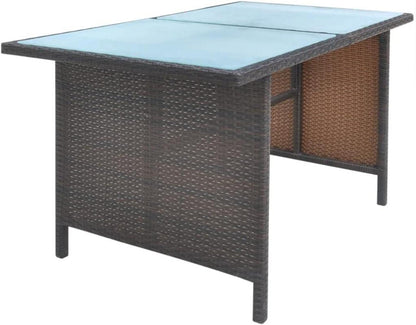 vidaXL 6tlg. Rattan Gartenmöbel Set Braun Sitzgruppe Terrasse