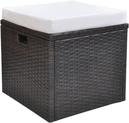 vidaXL 6tlg. Rattan Gartenmöbel Set Braun Sitzgruppe Terrasse