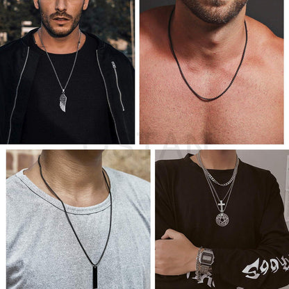 Edelstahl Box Kette für Damen und Herren, 2-5mm Breite
