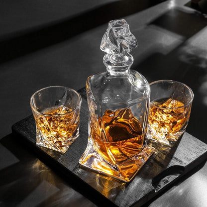 KANARS 7-teiliges Whisky Dekanter und Gläser Set, Bleifrei