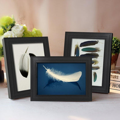 Fotorahmen Set Schwarz 10x15cm - Bilderrahmen für Fotos