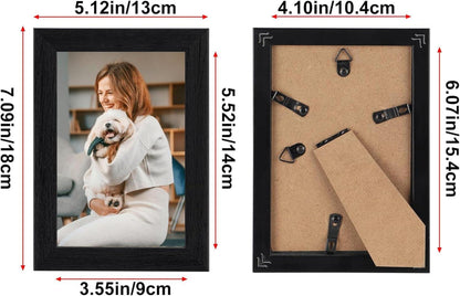 12er Set Bilderrahmen 10x15 cm Schwarz für Fotos und Bilder