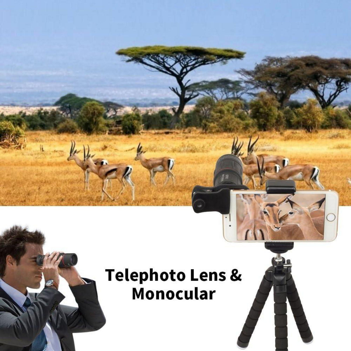 APEXEL Camera Lens Kit 18x Teleobjektiv Fisheye Weitwinkel