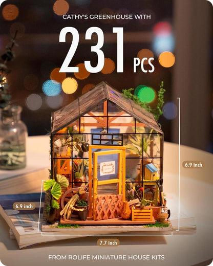 Rolife DIY Miniatur Haus Gewächshaus Bausatz für Erwachsene