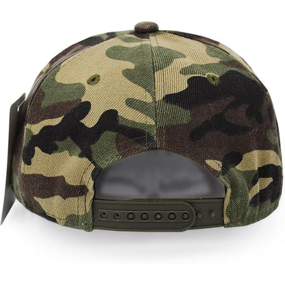 Camouflage Baseballkappe – Unisex Outdoor Cap mit Flachschrim