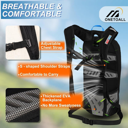 Fahrradrucksack 6L mit Regenschutz, atmungsaktiv & wasserdicht