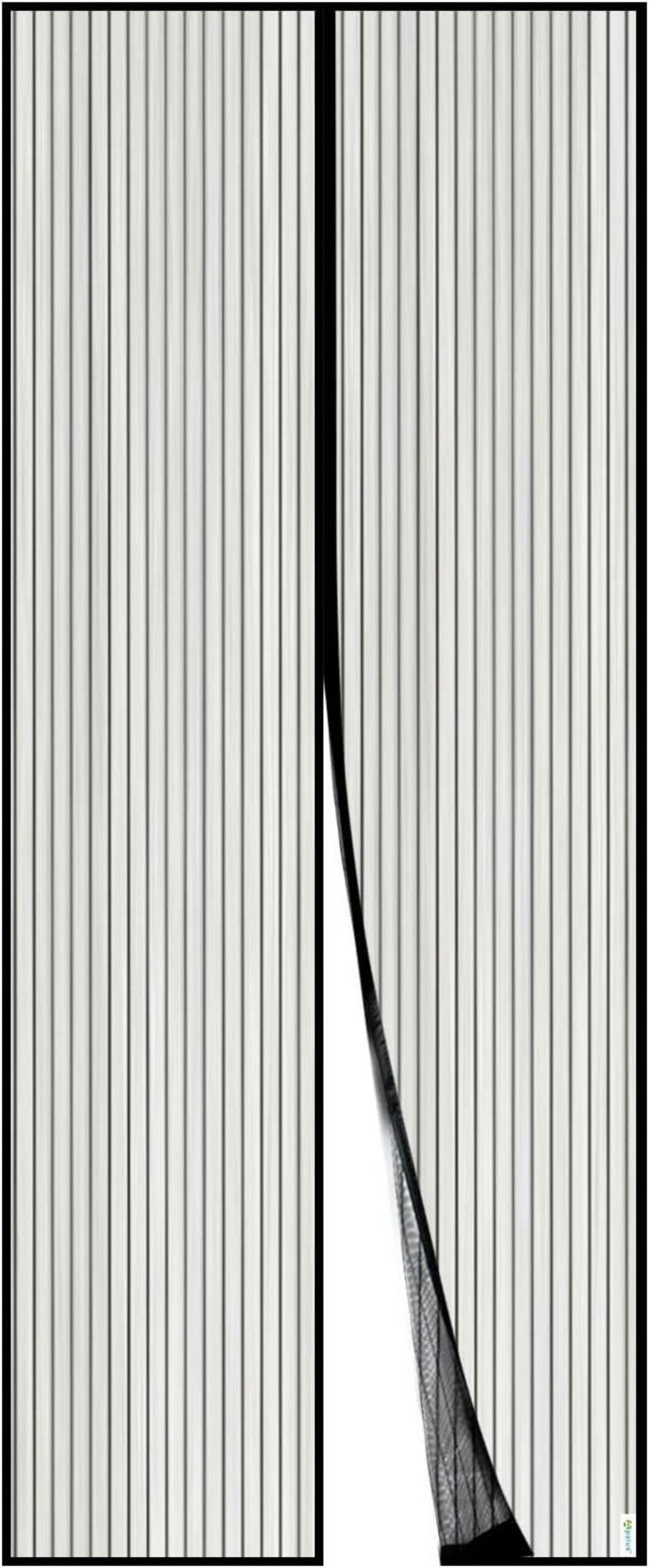 Fliegengitter Tür Magnet Insektenschutz 80x200cm Schwarz Magnetvorhang