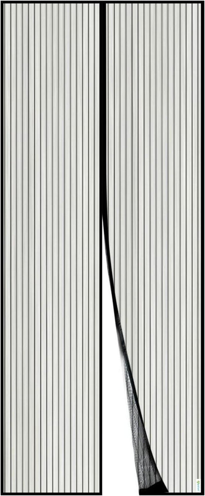 Fliegengitter Tür Magnet Insektenschutz 80x200cm Schwarz Magnetvorhang