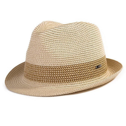 Herren Strohhut Trilby Panama Faltbar Sonnenschutz Fedora