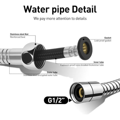 Handgehaltenes Bidet mit Edelstahl-Sprühkopf & Schlauch