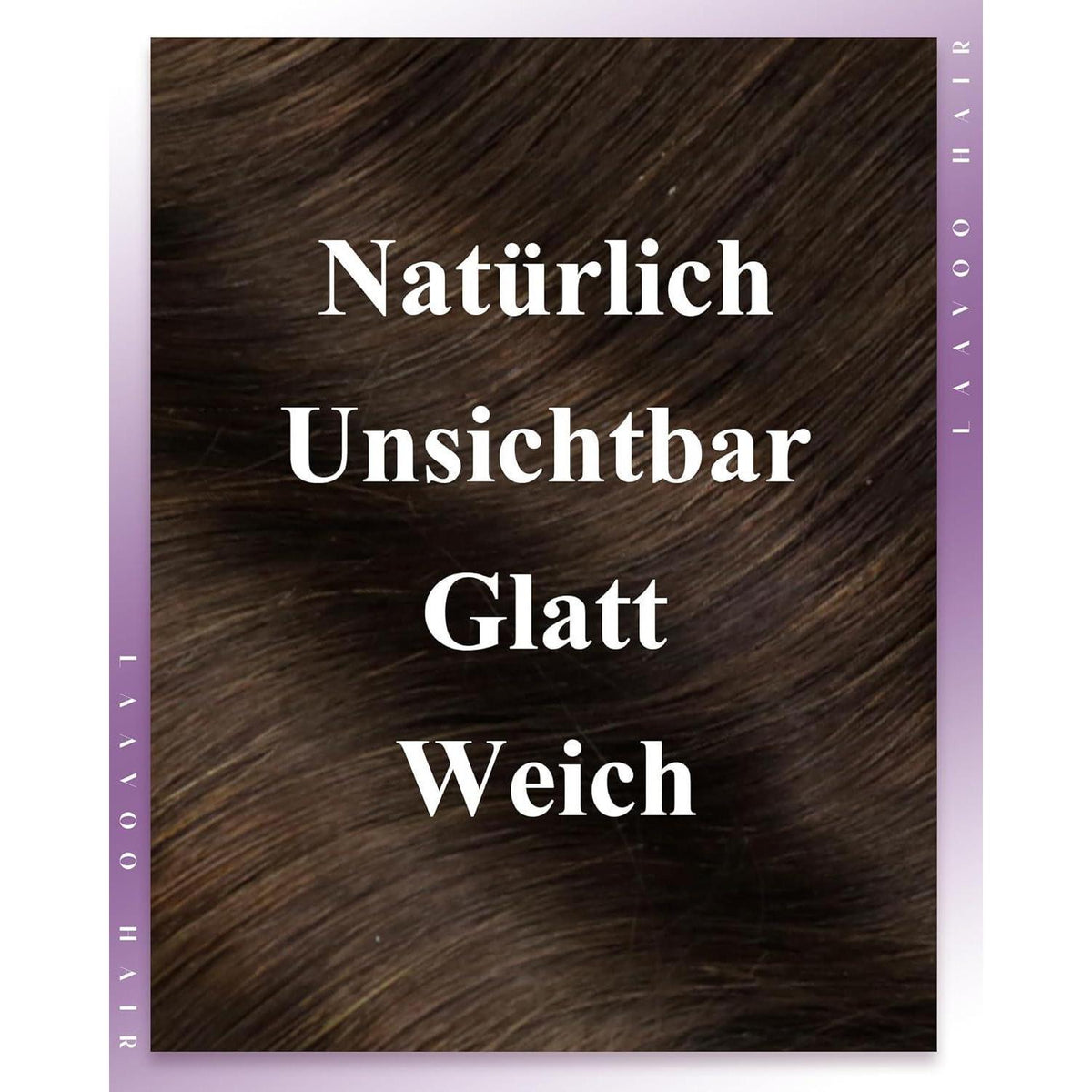 Remy Echthaar Micro Weft Tressen Braun 50g 12 Zoll