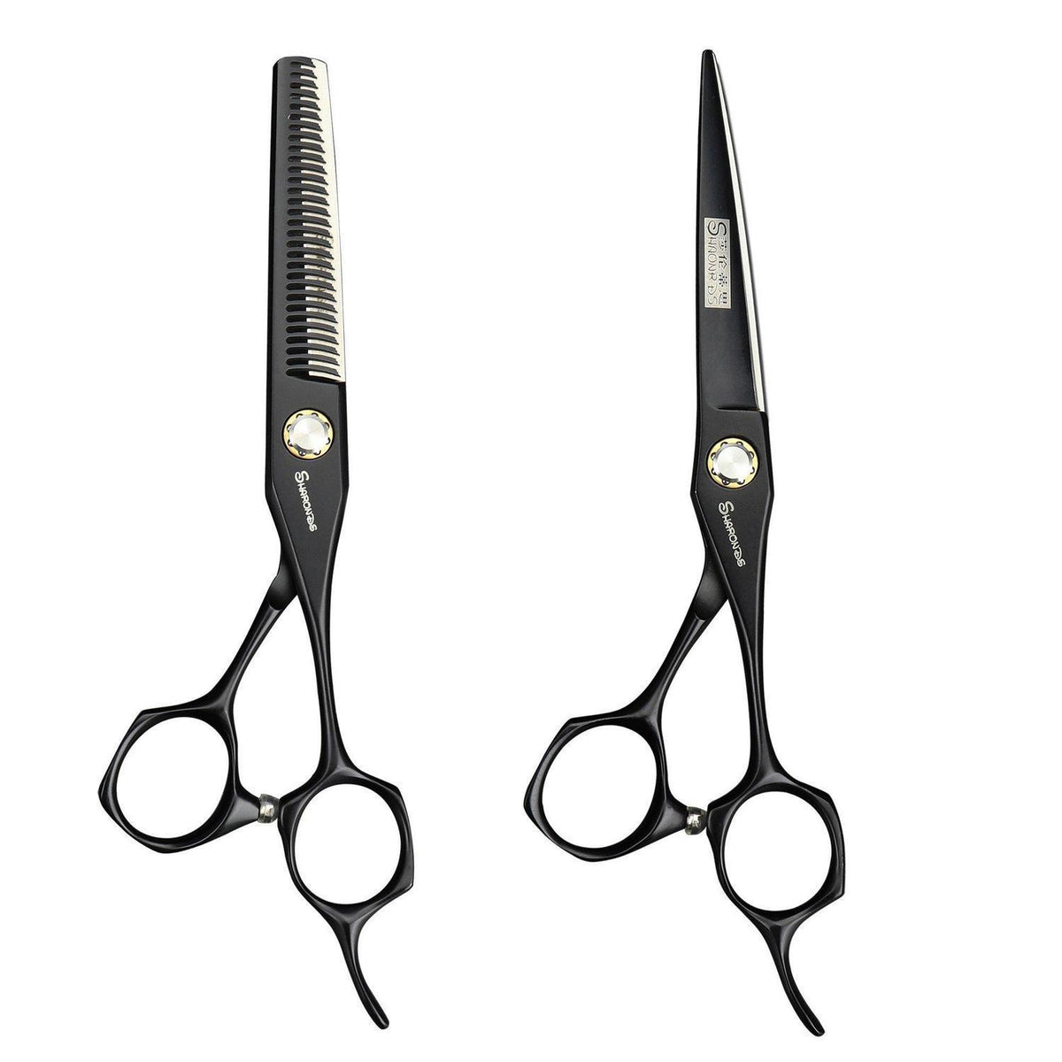 Professionelle Friseurschere 6 Zoll Edelstahl Schwarz