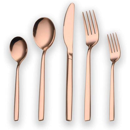 30-teiliges Besteckset Roségold, Service für 6 Personen, Edelstahl, spülmaschinenfest